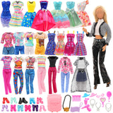 Barwa Lot 36 Items 4 Fashion Dresses 3 Casual Tops and Pants 1Outfits 4 Pcs Mini Dresses with 1 Bags 10 Shoes, 13 Accessories fo