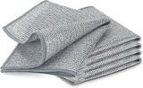 Double Layer Stainless Steel Scrubber Wire Dishwashing Mesh Cloth 20x20cm