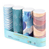 Car Tissues Cylinder 4 Packs Round Tissue Box Holder Fit for Car Cup Holder, Home Small Tissue Dispenser with Refill Tissues for