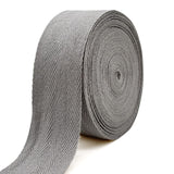 ZHFMLY 1.5 Inch Gray Herringbone Webbing - 12 Yards Cotton Twill Tape Ribbon for Sewing, Binding Trim, DIY Crafts, Gift Wrapping