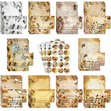 TaoBary 160 Pcs Stationery Paper Set 50 Double Sided Stationery Paper with 50 Matching Envelope and 60 Round Dot Sticker, 10 Des
