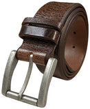 Western Casual Jean Vintage Distress Leather Belt (Brown, 34)