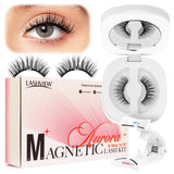 LASHVIEW Upgrade Magnetic Eyelashes with Applicator,Reusable Soft Magnetic Eyelashes Natural Look, No Glue Needed,Easy to Wear a