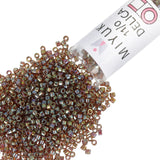 Miyuki Delica Seed Beads - Size 11/0 (1.6 mm), DB0122, Light Brown AB, 7.2 g, Approx. 1440 Beads, Made in Japan