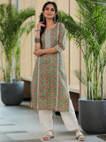 Libas Women'S Cotton Printed Straight Kurta (29059R Green Green Xl
