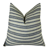 Plutus Brands Plutus Stone Manor Indigo Handmade Throw Pillow, 18 X 18, Navy/Cream