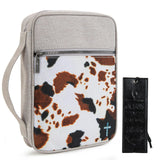Montana West Bible Cover for Women Men with Leather Bookmark Book Carrying Cases Church Bag for Outdoor Protective MWC-126COW-BR