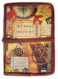 Purpledip Vintage Travel Journal Diary Now Or Never: Handmade Paper In Digital Print Cover With Unique String Closure (11303)