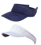 Zacharias Unisex Net Sunshade Visor Tennis Cap (Blue & White; Free Size) Pack Of 2