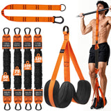 Pull Up Assistance Bands, 350lbs Heavy Duty Resistance Band for Pull Up, 4 Pull Up Bands with Two Foots Fabric Feet/Knee Rest, A