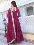 Wedani Georgette Sequins Work Anarkali Kurta Set For Women,ONION,2XL,Georgette,Anarkali,