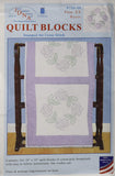 Jack Dempsey Stamped White Quilt Blocks 18X18 6/PkgXX Roses