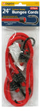 CargoLoc 62322 Bungee Cords with High Tensile Steel Hooks, 24-Inch, Red