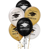 Amscan Party Favor Graduation Latex Balloons, 15 Ct. | 12, Multicolor