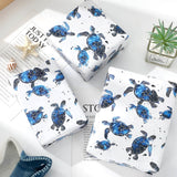 JarThenaAMCS 6 Sheet Sea Turtle Wrapping Paper Not Roll Ocean Animal Gift Wrap Paper Folded Flat Craft Paper for Summer Holida