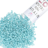 Miyuki Delica Seed Beads - Size 11/0 (1.6 mm), DB0217, Opaque Light Aqua Luster, 7.2 g, Approx. 1440 Beads, Made in Japan