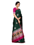 Shiv Textiles Banarasi Silk Saree For Women With Unstitched Blouse Piece Women Ethnic Sarees Collection - (Dark Green)
