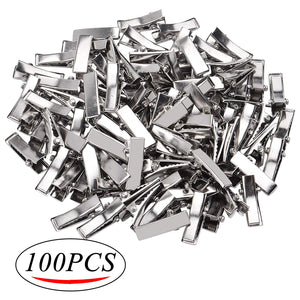 Alligator Hair Clips, 100pcs 2cm Single Prong Duckbill Hair Clips with Teeth Flat Top Crocodile Hair Pins Barrette for Hairbow A