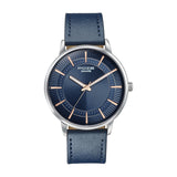 Sonata Poze 6 Strokes And Stroll Quartz Blue Round Dial Men'S Watch | Leather Strap Material | Watches For Men Analog - Sp70076S