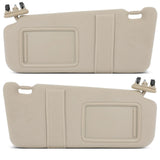 SCITOO Car Sun Visor Assbembly with Mirror Fit for 2006-2011 for Toyota for Camry Beige Without Sunroof(Left Driver & Right Pass