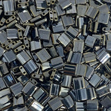 Miyuki Tila Beads - 2 Hole Square Beads, 5x5x1.9 mm, 5 Grams Glass Beads Hematite (TL464)