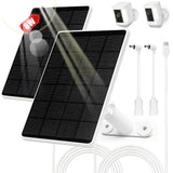 6W Solar Panel for Ring Camera, 2 Pack Solar Charger Compatible with Ring Stick Up Cam, Spotlight Cam Plus/Pro, 9.8ft Cable with