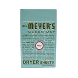 MRS. MEYERS CLEAN DAY Dryer Sheets, Fabric Softener, Reduces Static, Infused with Essential Oils, Basil, 80 Count