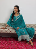 Libas Women'S Georgette Embroidered Kurta Set (49200 Green