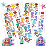 AMYCAUR Mermaid Stickers Party Favors Supplies for Envelopes Birthday Party, Cartoon Stickers for Diary, School Projects, Gift D