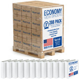 Samsill Economy 3 Inch 3 Ring Binder Bulk Pallet, Round Ring Binder, Customizable Clear View Cover, White, Pallet of 288 Binders