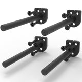 Neevolve Floating Shelf Bracket(1/4 Inch Thick 4 Pack, 10 Inch Black) Solid Steel Support, Hidden Heavy Duty Shelf Bracket, Invi