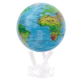 MOVA Globe - Blue Relief Map 4.5| Solar-Powered Rotating World Globe with Terrain Detail | No Batteries or Cords | Elegant D