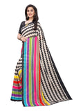 Gosriki Womens Georgette Printed Saree With Blouse Piece (Raimbow Multi_Free Size),Multicolour,,B08KLSD857
