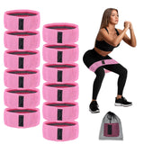 PATIKIL 12 Pieces Booty Resistance Bands for Working Out NonSlip Workout Bands Fabric Resistance Loops Elastic Exercise Fitness