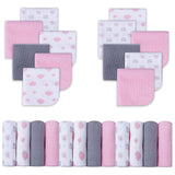 Viviland Baby Washcloths, 24Pack Baby Towels for Newborn, Baby Girl Wash Cloths, and Infant Bath Face Washcloths Soft Absorbent,