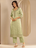Libas Women'S Silk Blend Kurta Sets (99477 Green M