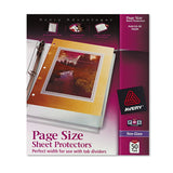 Avery 3001914 TopLoad Poly ThreeHole Sheet Protectors NonGlare Letter 50/Box