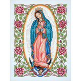 Tobin Caliente Our Lady of Guadalupe Counted Cross Stitch Kit White 17 x 13