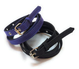 Womens Denim Material Jeans Belts Black And Purple 2Pcs