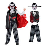 Morph Evil Vampire Costume Boys With Mask, Vampire Costume Kids - Scary Boys Halloween Costumes For Kids Dracula L