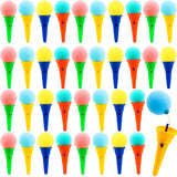 Cagemoga 40 Pcs Ice Cream Shooters Toy 4 Inch Ice Cream Cone Foam Ball Launcher Toy for Kids Birthday Party Favors Carnival Priz