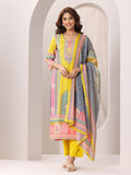 Libas Women'S Cotton Kurta Sets (99125O_Yellow_L)