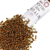 Miyuki Delica Seed Beads - Size 11/0 (1.6 mm), DB1682, Silver-Lined Glazed Dark Honey, 7.2 g, Approx. 1440 Beads, Made in Japan