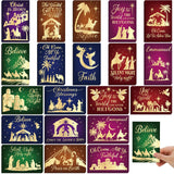 Nuanchu 80 Pcs Religious Christmas Cards Bulk 4 x 6 Inch Christian Jesus Postcards Boxed Christmas Greeting Cards for Winter Xma