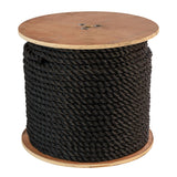 ATERET Twisted 3-Strand Black Polypropylene Rope Monofilament I 3/16 x 600 Feet I 650 lbs. Tensile Strength I Lightweight & Heav