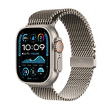 Apple Watch Ultra 2 [GPS + Cellular 49mm] Smartwatch, Sport Watch with Natural Titanium Case with Natural Titanium Milanese Loop