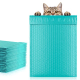 Amiff Teal Poly Bubble Mailers Self Seal, 6.5 x 9 Inch. Pack of 25 Bubble Packaging Envelopes for Shipping. Durable Padded Envel
