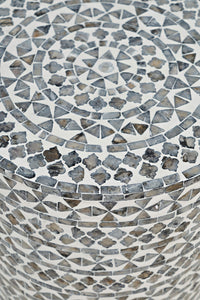 Global Archive Handcrafted Capiz Shell Terrazzo Modern Accent End Table