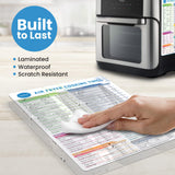 Air Fryer Magnetic Cheat Sheet Set - Air Fryer Accessories Cookbook - Easy to Use AirFryer Time Chart Set - Strong Magnet Quick