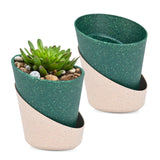 Eha Earth Friendly Ecobloom 4 Small Pots Made With Rice Husk | Pack Of 2